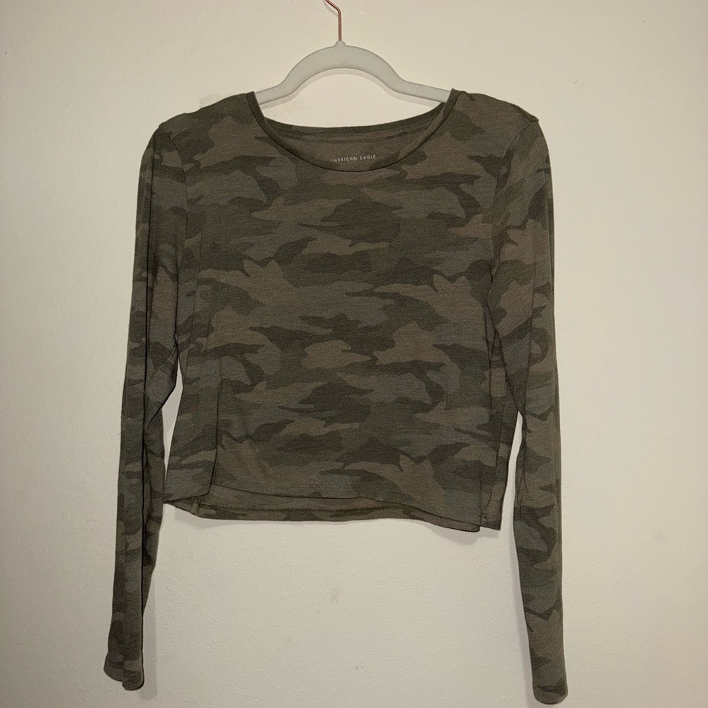 Camouflage Long Sleeve Top